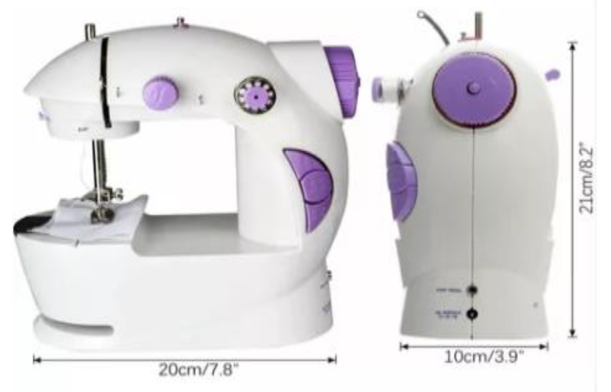 Máquina Coser Portatil Mini Luz Led Sewing Machine Sm-201a